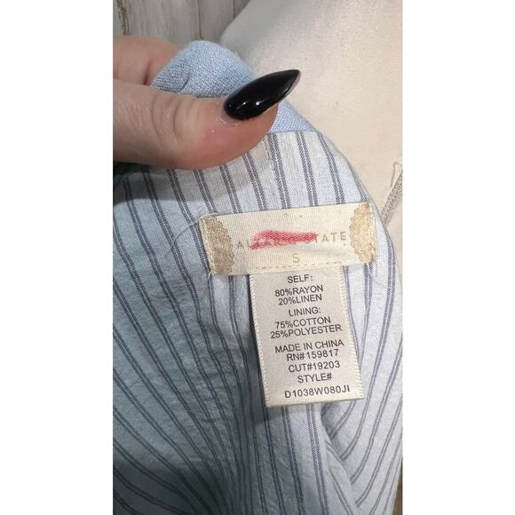 Altar'd State Women's Blazer Size Small Light Blue Double Button Business Jacket - Picture 5 of 5